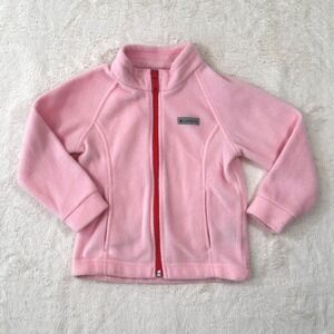 Columbia Pink Fleece Jacket Zip Front Full Zip Kids Size 3T